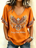 ❤️Buy 3 Get 20% Off❤️Women's  Retro Orange Shirt Day Print T-shirt