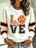 Women's Football Printed Casual Sweatshirt