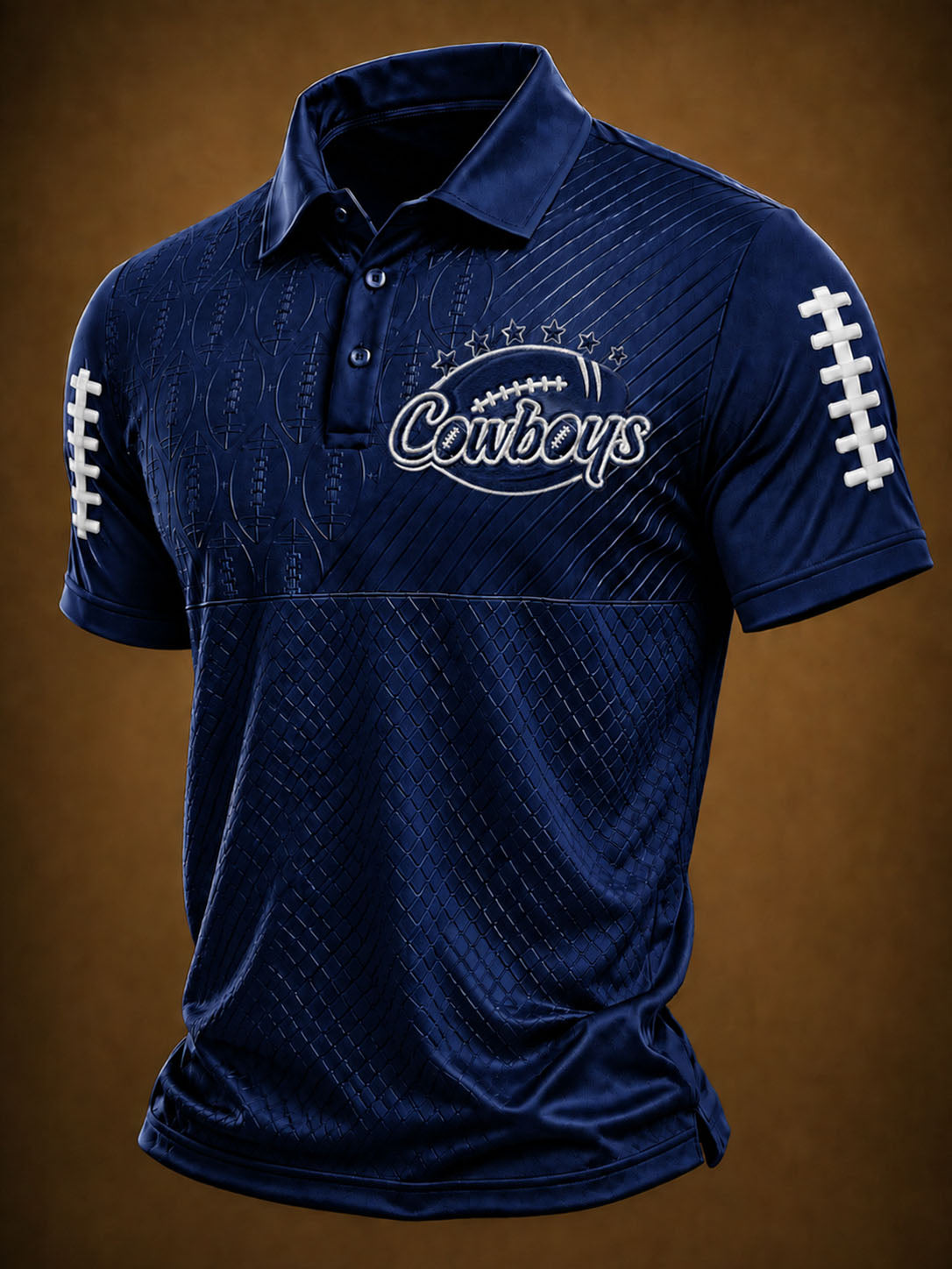 Men'S Football Printed Polo Shirt