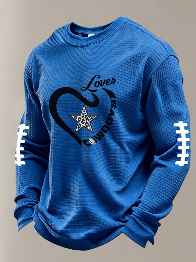 Men'S Football  Printed Waffle T-Shirt