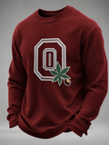 Men'S Football Game Printed Waffle Sweatshirt