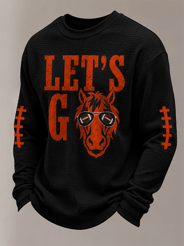 Men's Football print waffle T-shirt
