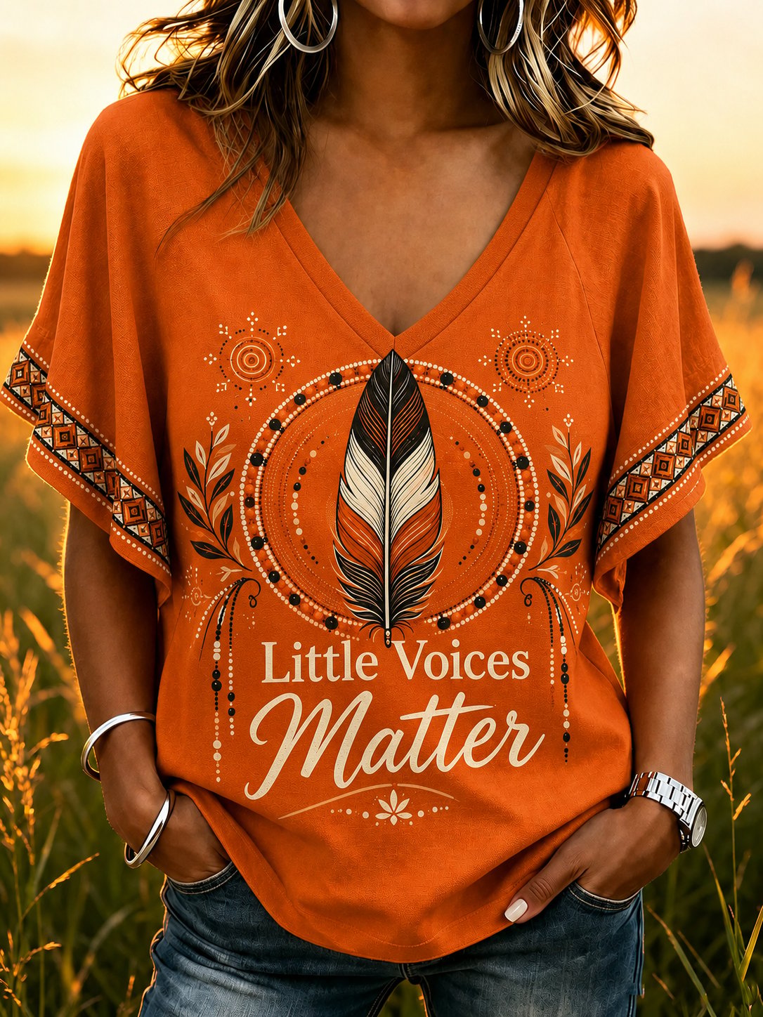 Women's National Day For Truth And Reconciliation Printed Top