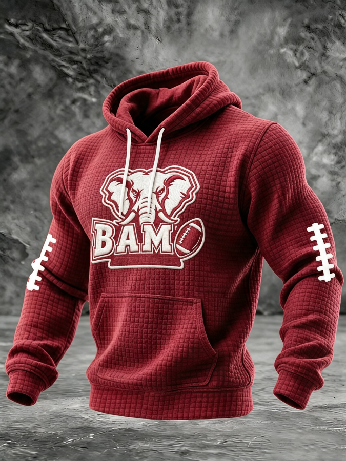 Men'S Football  Printed Casual Hoodie