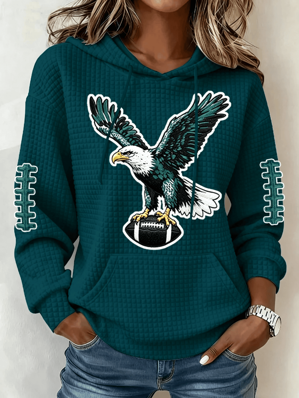 Women's Football Print Sweatshirt