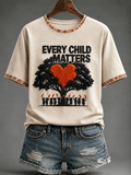 ❤️Buy 3 Get 20% Off❤️Women's  Retro Orange Shirt Day Print T-shirt