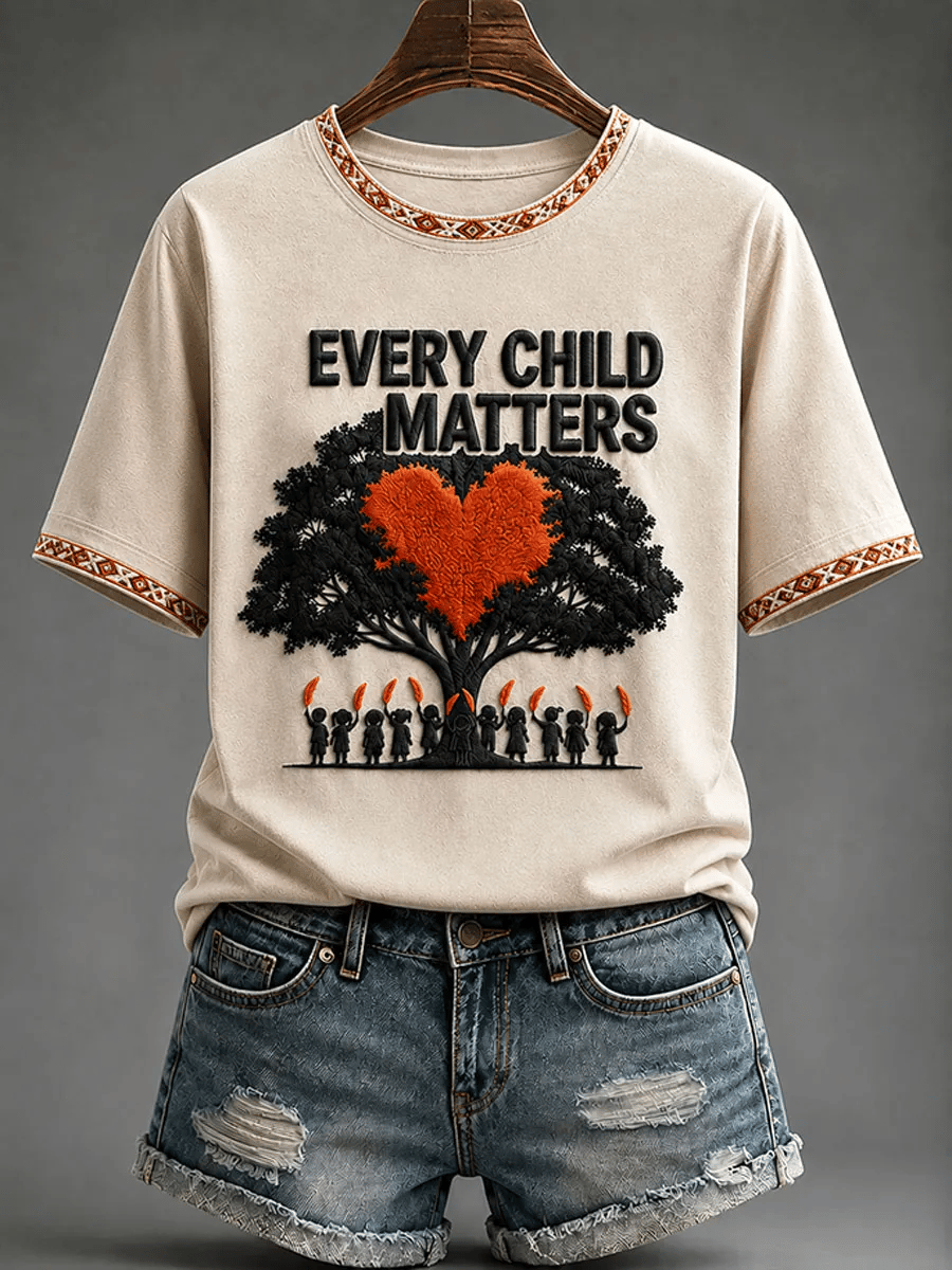 ❤️Buy 3 Get 20% Off❤️Women's  Retro Orange Shirt Day Print T-shirt