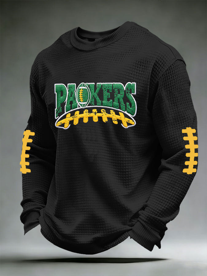 Men'S Football Printed Waffle T-Shirt