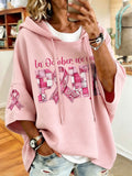 Vintage Pink Series Breast Cancer Charity Print Hoodie