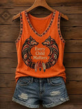 ❤️Buy 3 Get 20% Off❤️Women's Orange Shirt Day Print Casual Vest