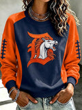Women's Football Print Casual Sweatshirt