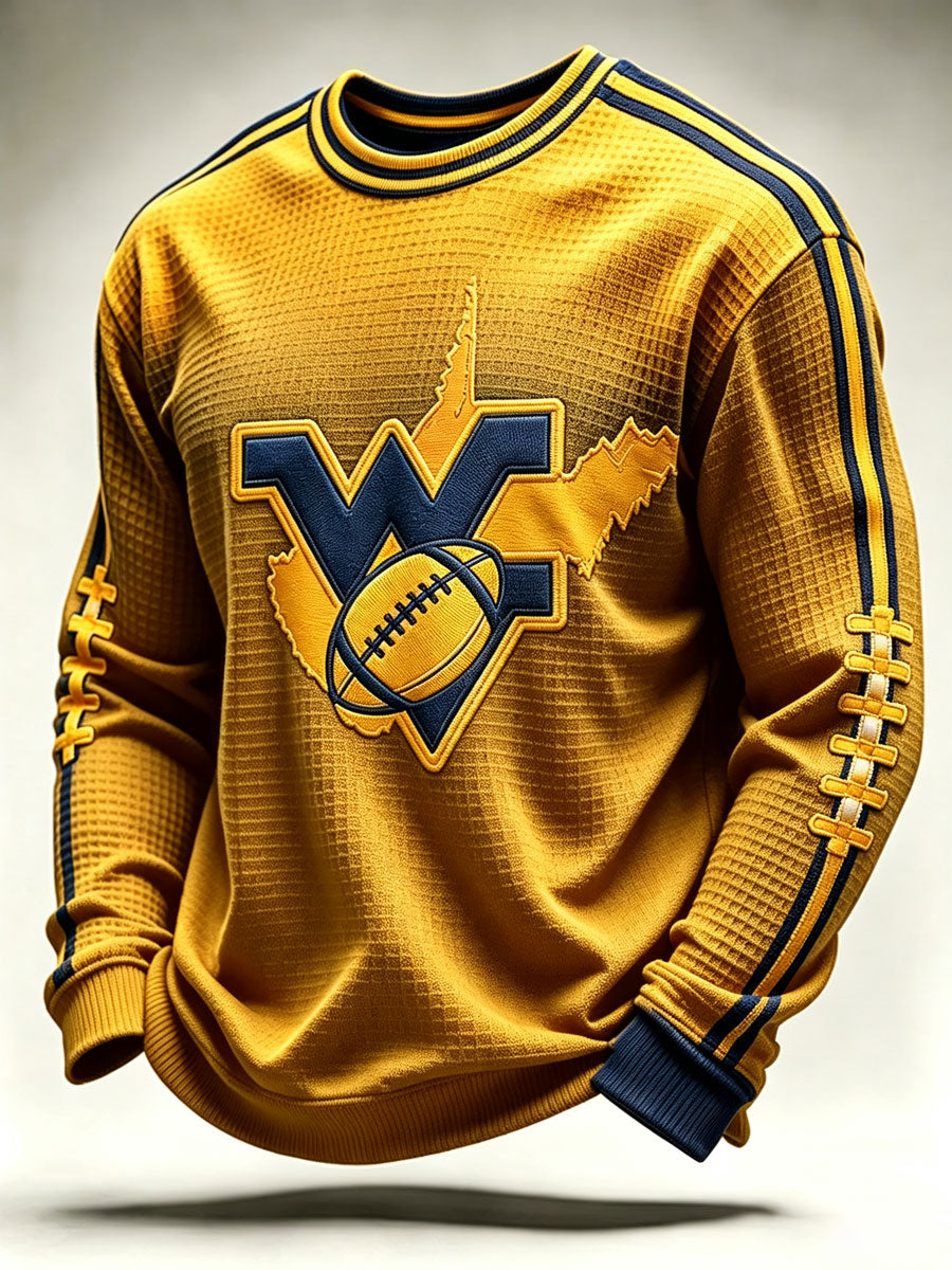 Men'S Football Printed Waffle T-Shirt