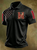 Men'S Retro Rugby Collar Polo T-Shirt