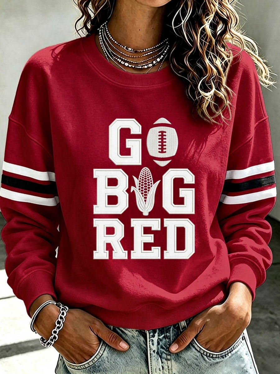 Women's Football Pattern Casual Sweatshirt
