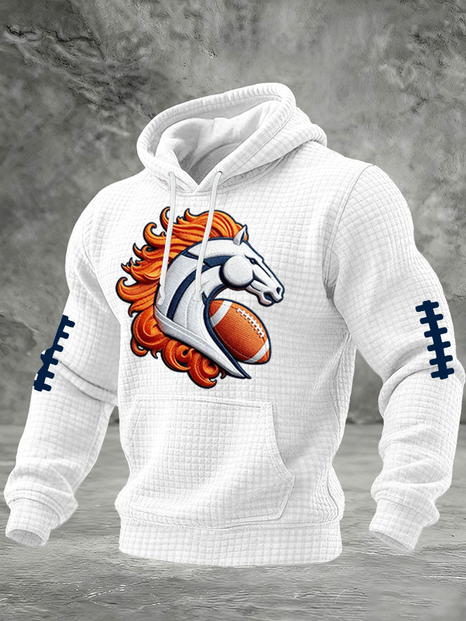 Men'S Football Printed Casual Hoodie