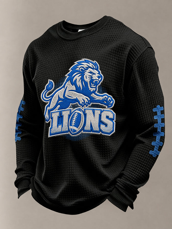 Men'S Football Printed Waffle T-Shirt