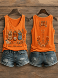 ❤️Buy 3 Get 20% Off❤️Women's Orange Shirt Day Print Casual Vest