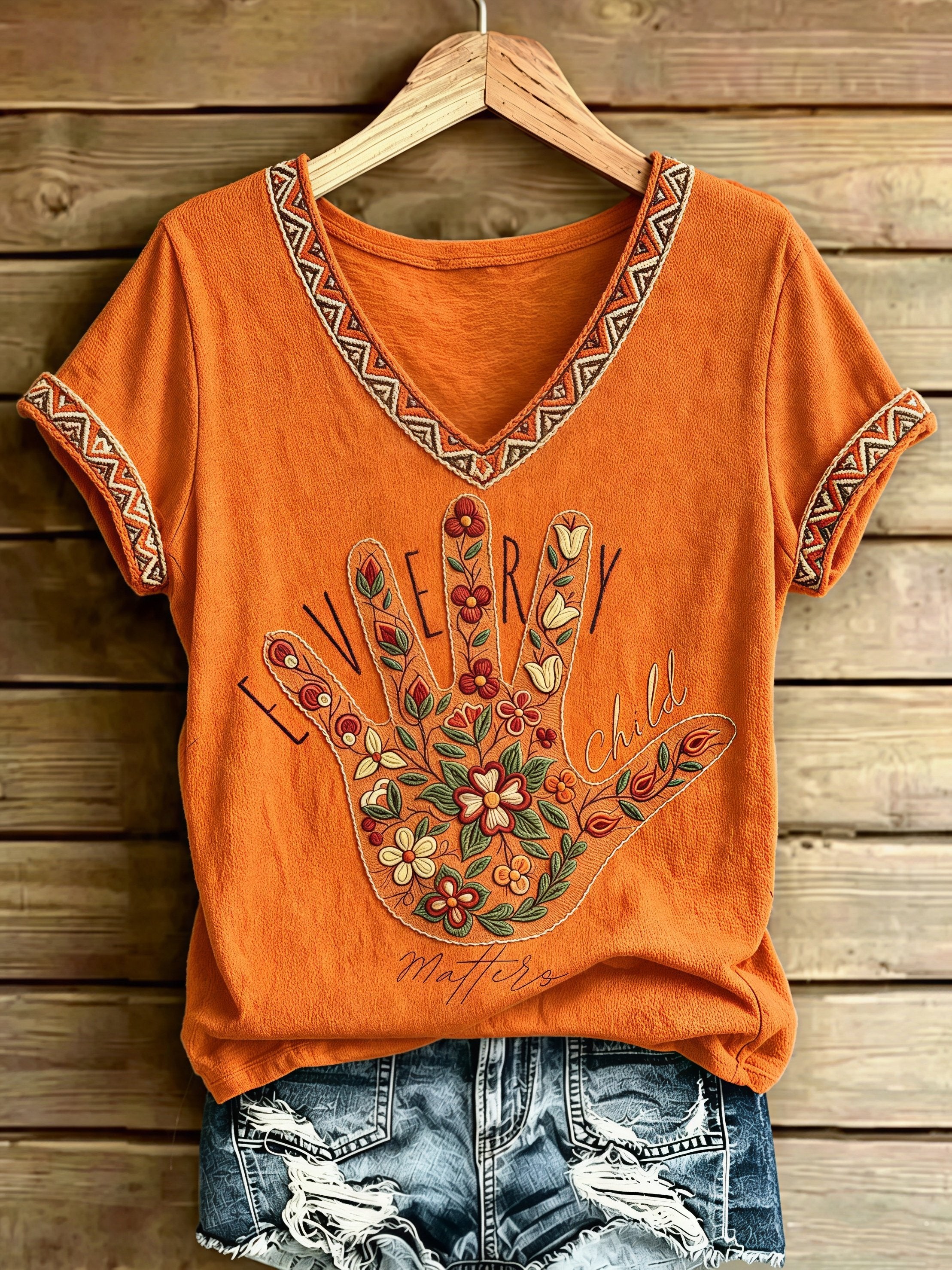 Women's Orange Shirt Day Print T-Shirt