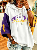 Women's Football Print Hoodie