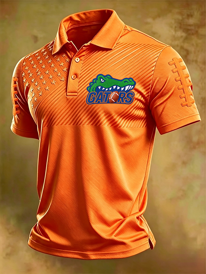 Men'S Retro Football Polo Shirt