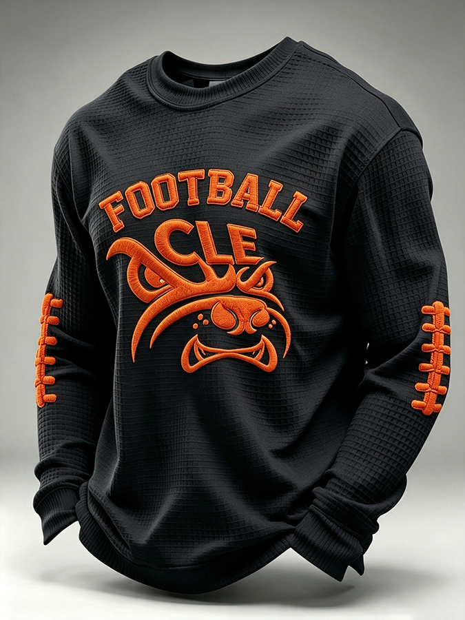 Men'S Rugby Printed Waffle T-Shirt