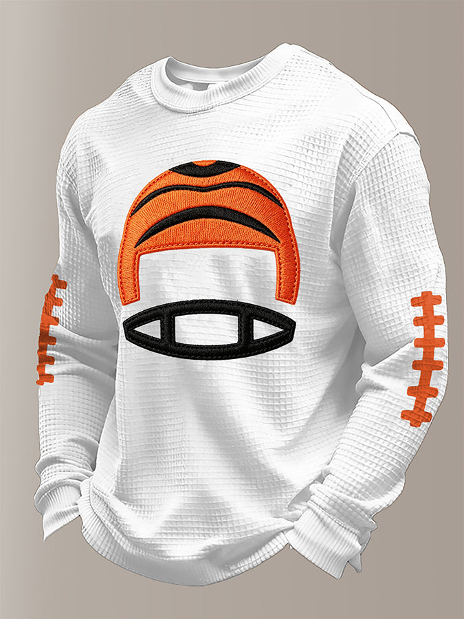Men'S Football Printed Waffle T-Shirt