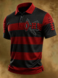 Men'S Retro Rugby Collar Polo T-Shirt