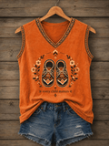 Women's Orange Shirt Day Print Casual Vest