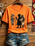 ❤️Buy 3 Get 20% Off❤️Women's  Retro Orange Shirt Day Print T-shirt