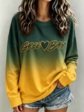 Women's Football Printed Casual Sweatshirt