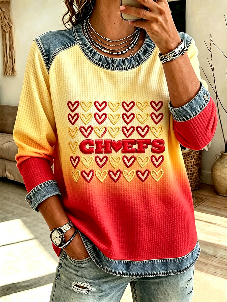Women'S Football Printed Campus Football Hoodie