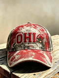 Neutral football printed casual hat