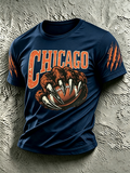 Men'S Football Fan Print Casual T-Shirt