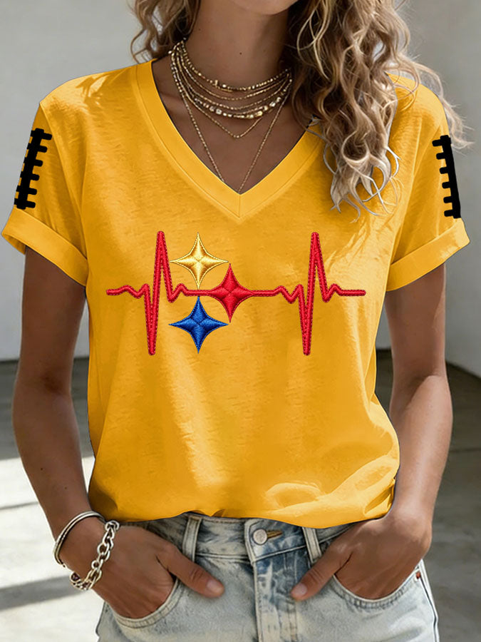 Women's Football Printed Casual Sweatshirt