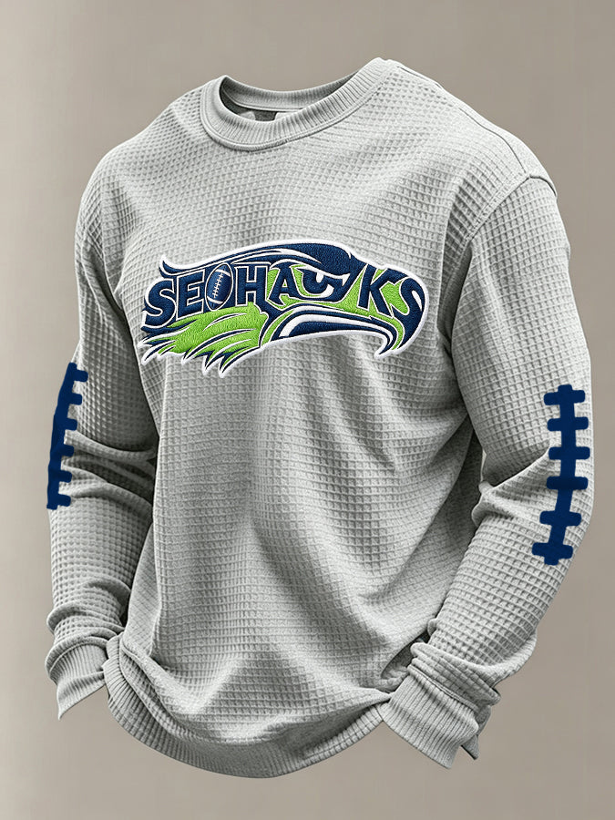 Men'S Football Printed Waffle T-Shirt