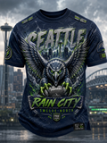 Men'S Football Printed Short Sleeved T-Shirt