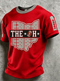 Men's Football Pattern Waffle T-Shirt