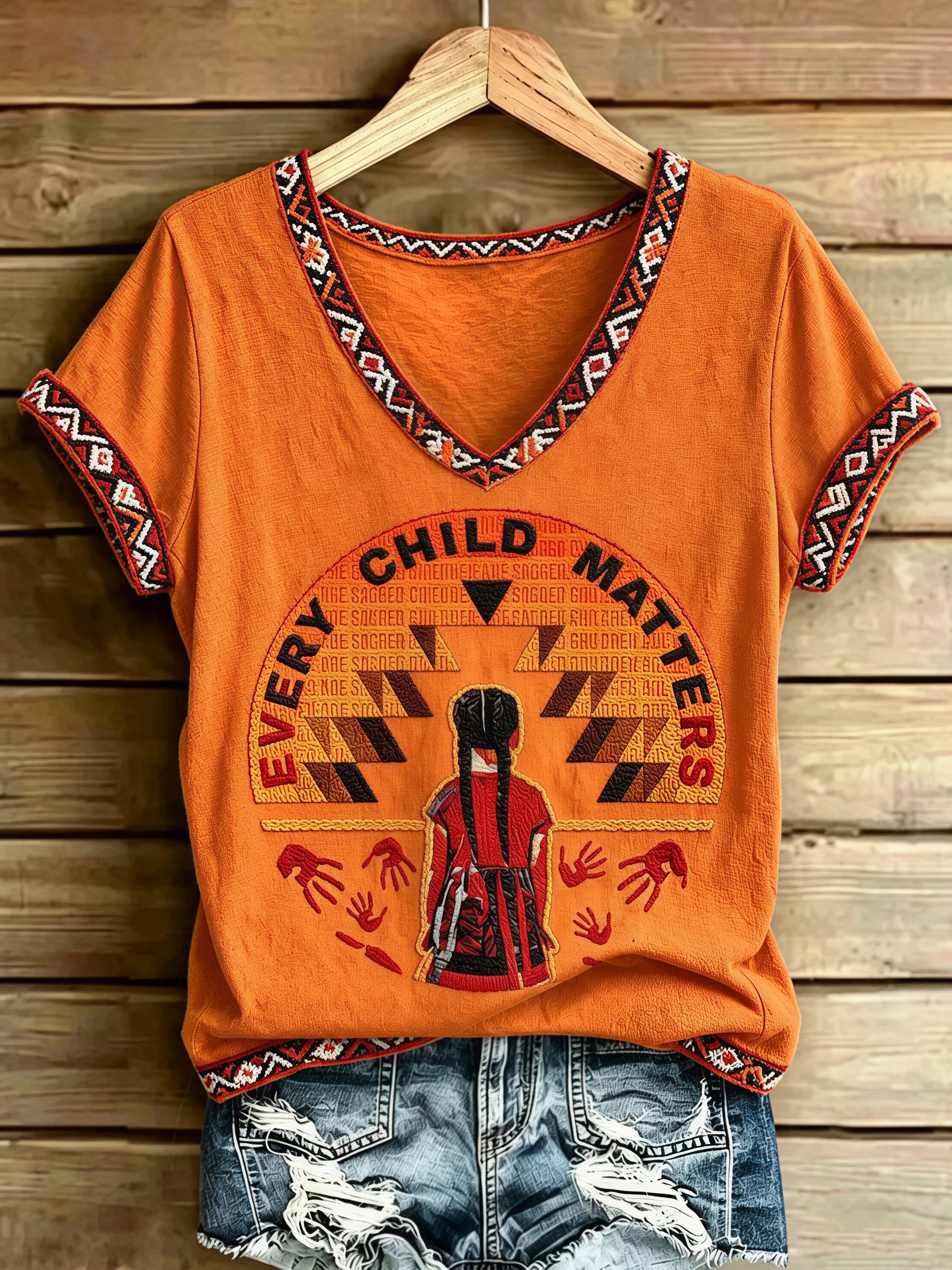 Women's Orange Shirt Day Print T-Shirt