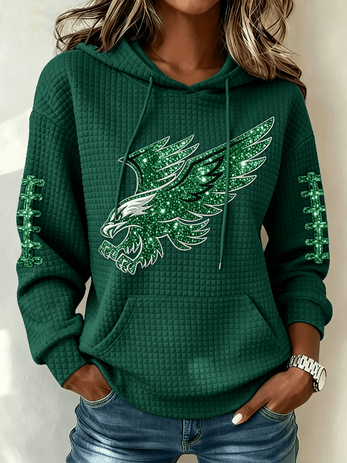Women's Football Print Sweatshirt