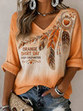 Women's Orange Shirt Day Print T‐Shirt