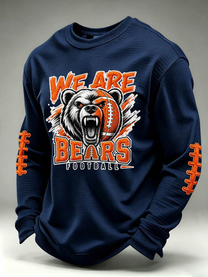 Men'S Football Printed Waffle T-Shirt