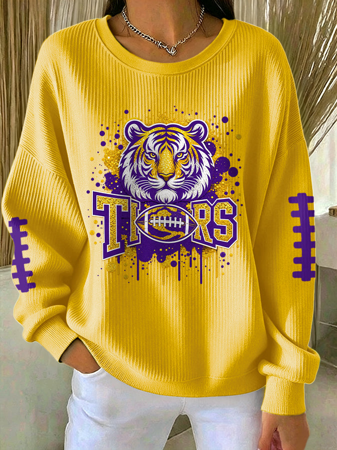Women'S Football Print Casual Sweatshirt