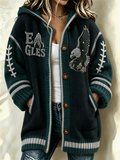 Women's American football Knitted Cardigan