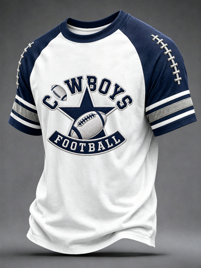 Men'S Football Fans Printed Short Sleeve T-Shirt