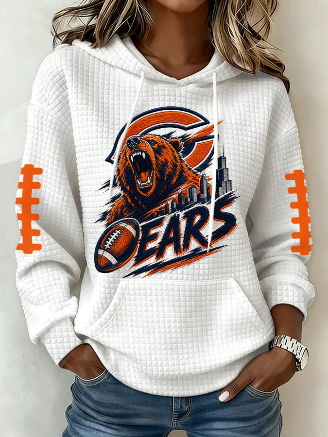 Women'S Football Fans Print Sweatshirt