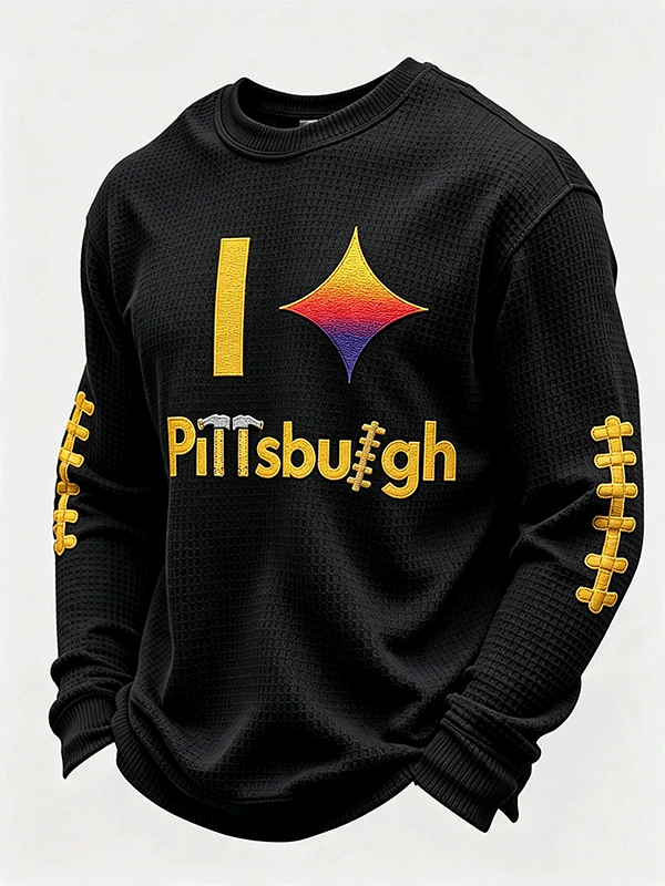 Men'S Football Enthusiast Sports Waffle Top