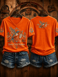 ❤️Buy 3 Get 20% Off❤️Women's  Retro Orange Shirt Day Print T-shirt