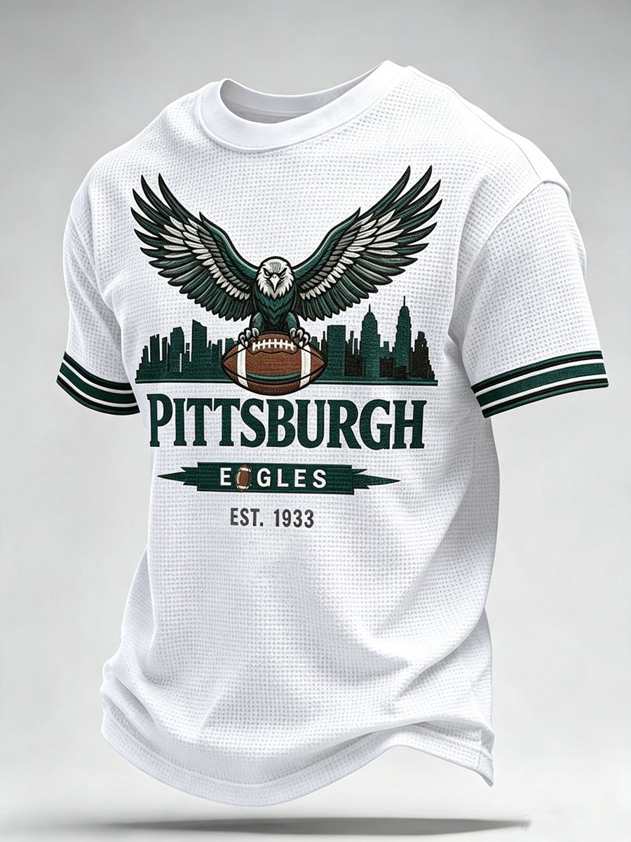 Men'S Football Fan Waffle T-Shirt