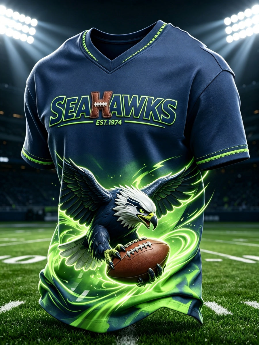 Men'S Football Game Print Casual T-Shirt
