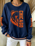 Women's Football Print Casual Sweatshirt